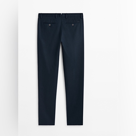 = Massimo Dutti RELAXED FIT CANVAS CHINO TROUSERS Size 36 - Picture 6 of 8